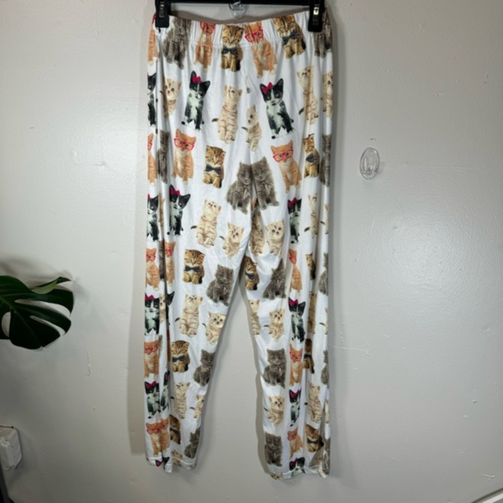 Brief Insanity cat print pajama bottoms lounge pants all over kitten check meowt